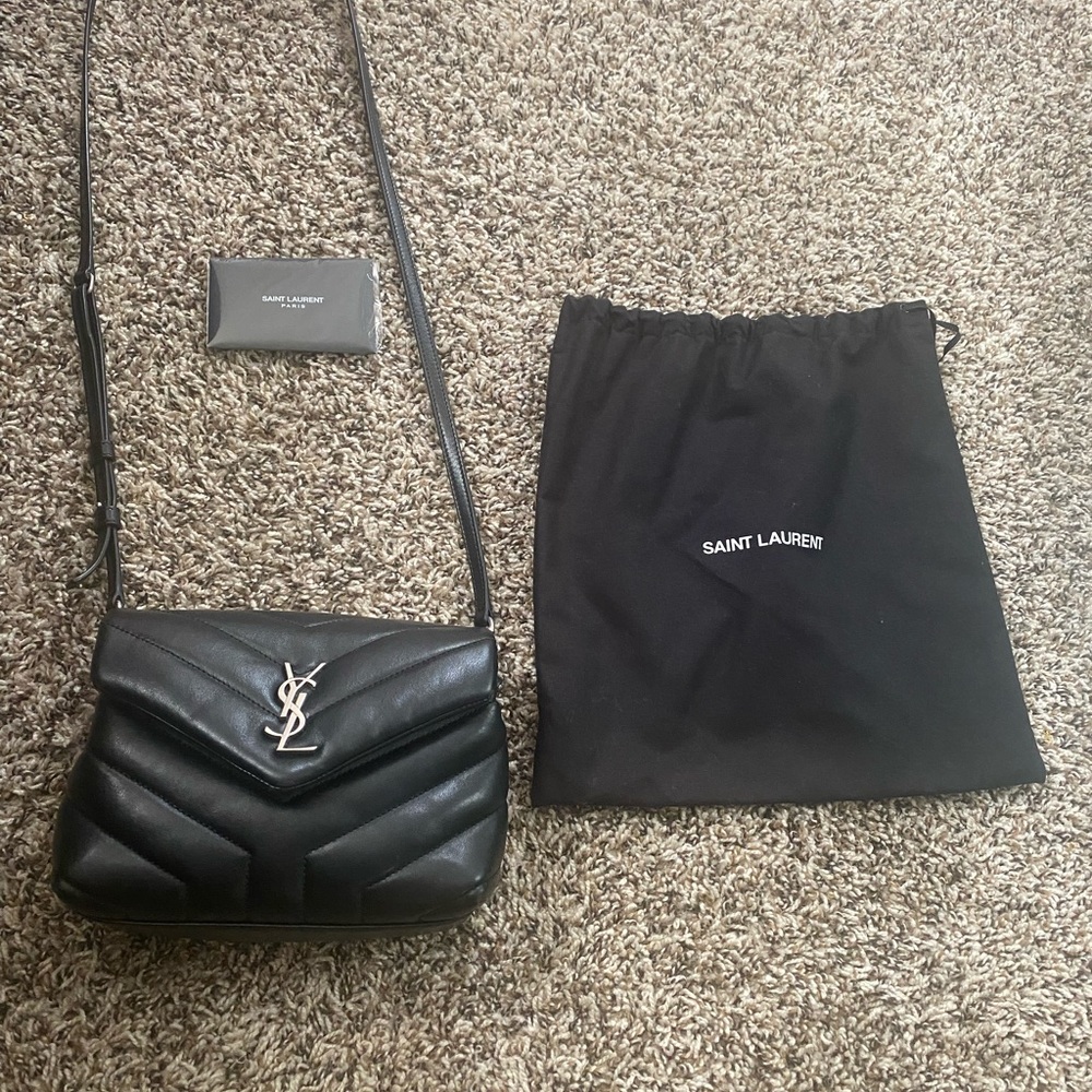YSL Small Lou Lou Toy handbag Black w/ silver HW